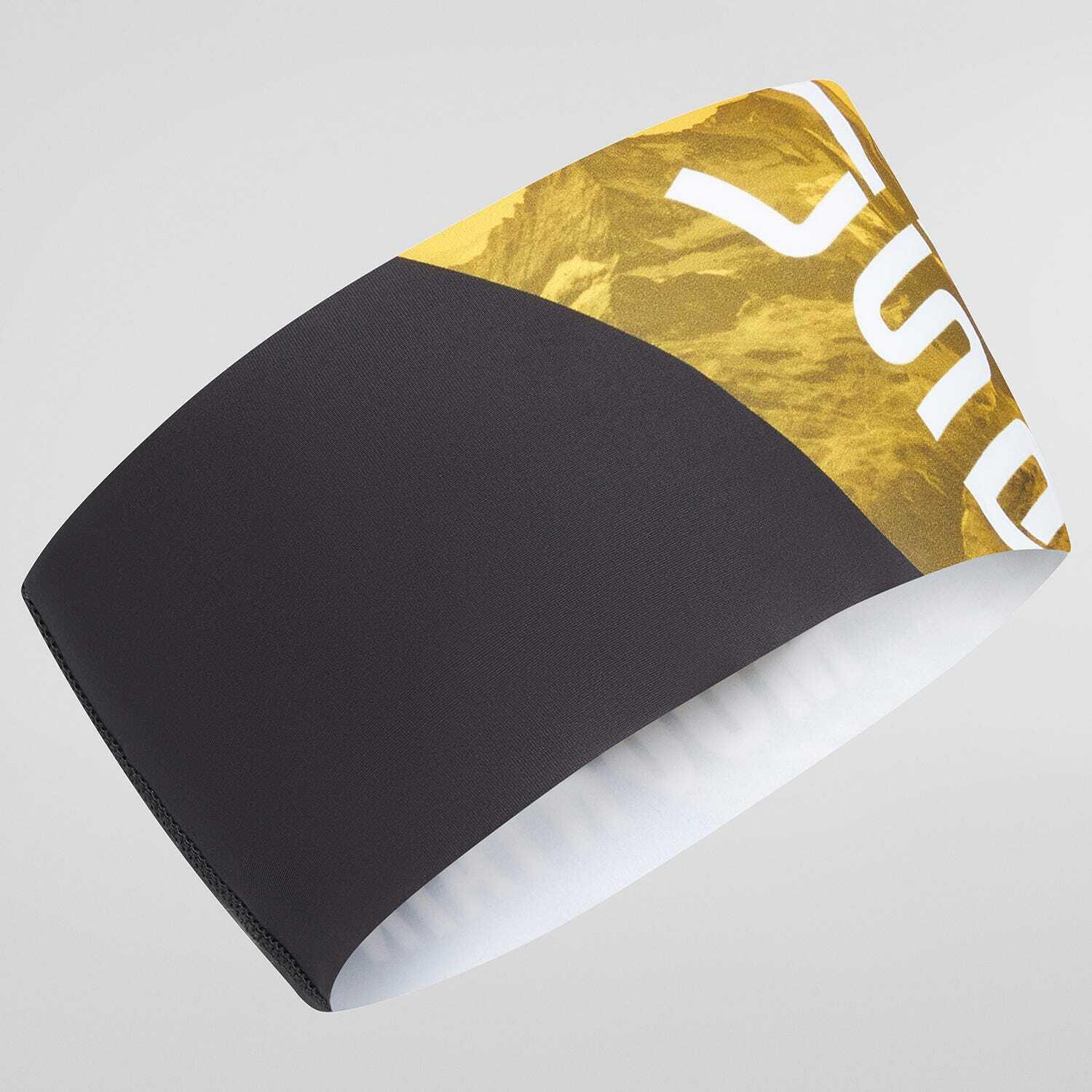 Bandeau femme La Sportiva Promo Headband noir jaune léger et sèche rapidement 2/2