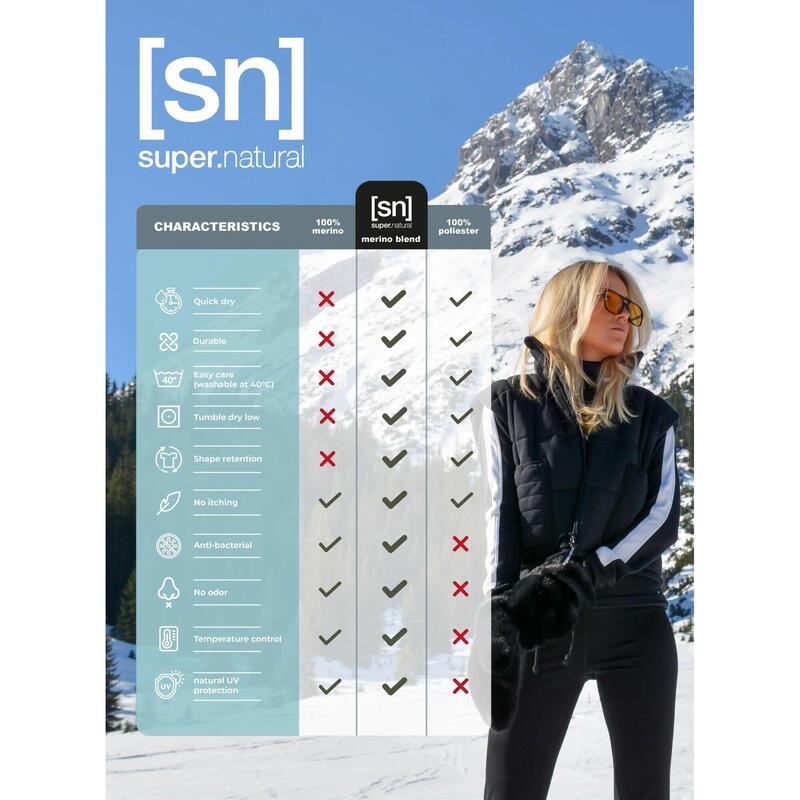 Bluză cu mânecă lungă pentru bărbați super.natural HZSG Haute Route
