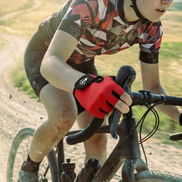 Fingerlose Überziehhandschuh, Atmungsaktiv, Leichtgewicht - Dunlop, rot 6/7