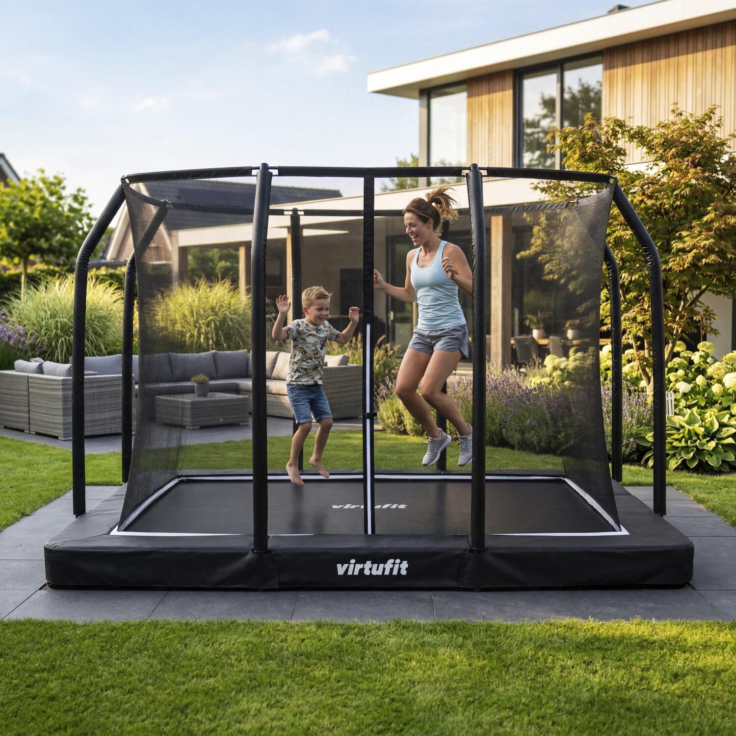 Trampolina do użytku naziemnego Premium - prostokątna - 213 x 305 cm 2/7
