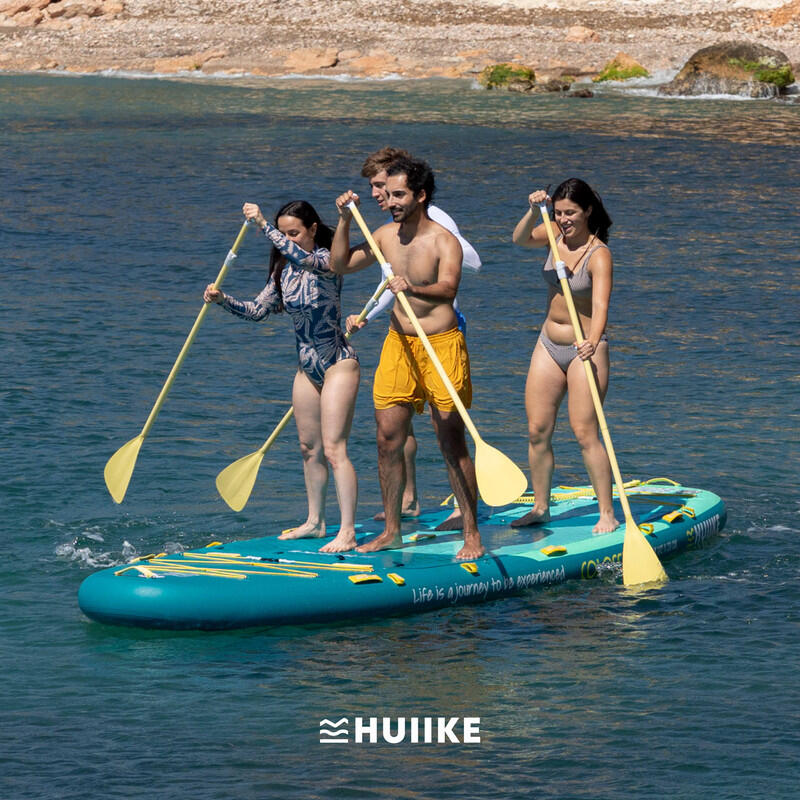 Prancha Stand Up Paddle Insuflável XXL 4 Pessoas 15’ com Acessórios 480 kg Verde 4/8