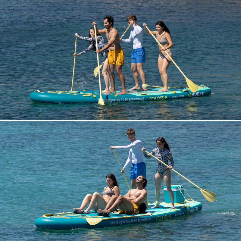 Prancha Stand Up Paddle Insuflável XXL 4 Pessoas 15’ com Acessórios 480 kg Verde 5/8