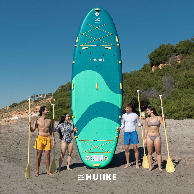 Prancha Stand Up Paddle Insuflável XXL 4 Pessoas 15’ com Acessórios 480 kg Verde 7/8