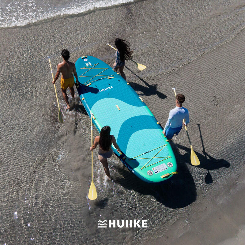 Prancha Stand Up Paddle Insuflável XXL 4 Pessoas 15’ com Acessórios 480 kg Verde 6/8