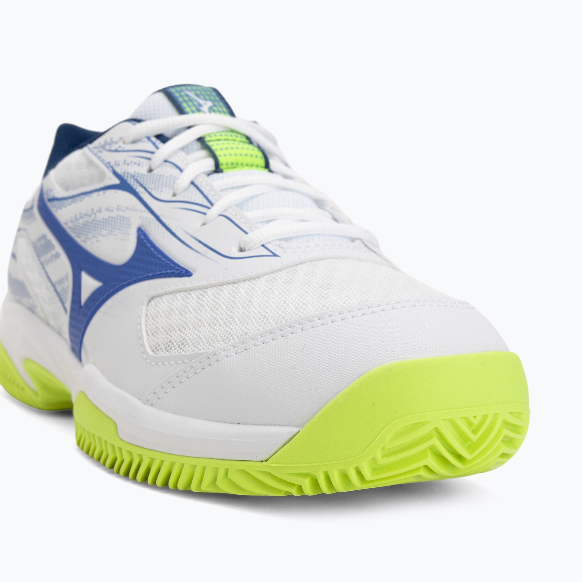 Mizuno Break Shot 5 Clay Court Blanc/bleu/jaune Fluo Unisexe 61gc2525 7/7