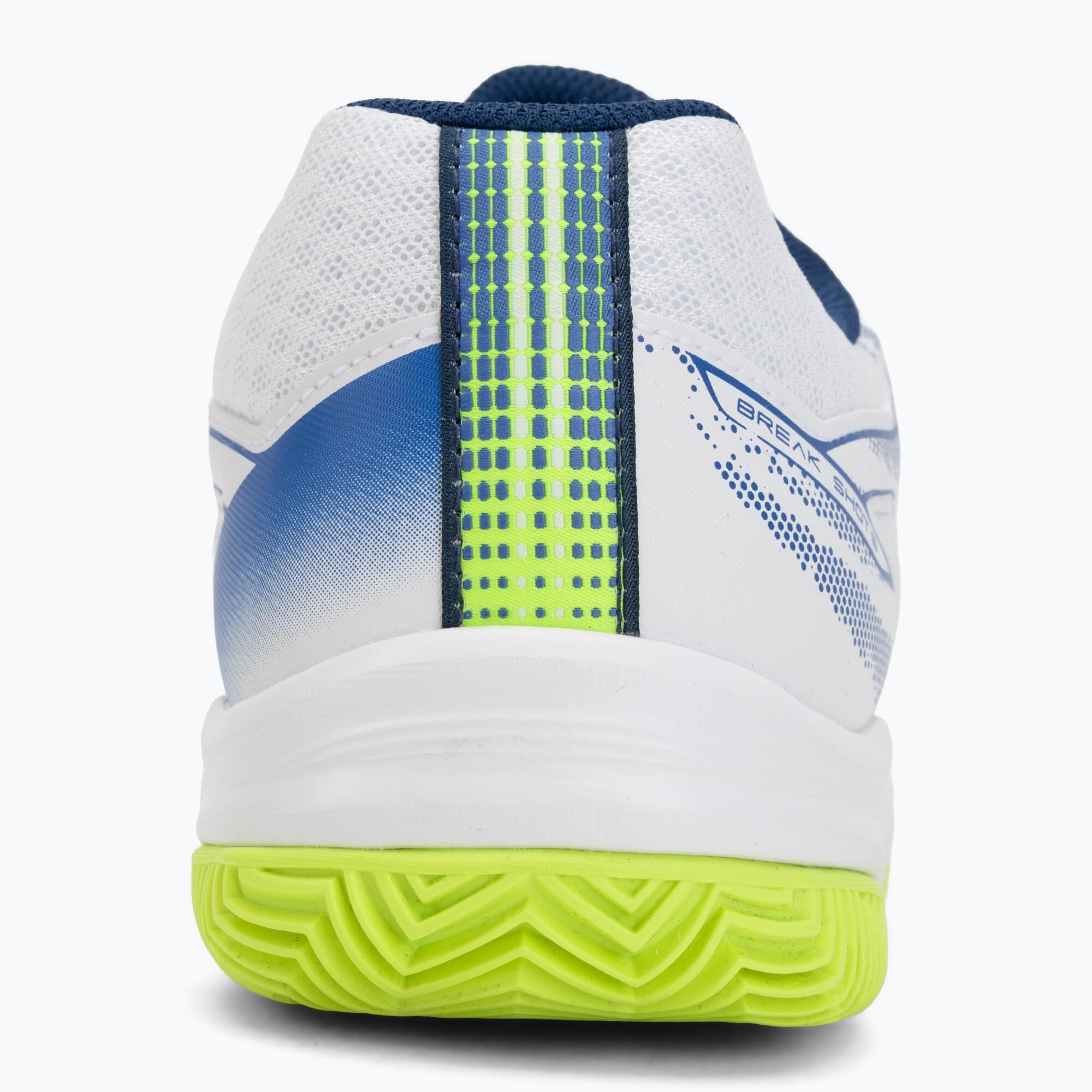 Mizuno Break Shot 5 Clay Court Blanc/bleu/jaune Fluo Unisexe 61gc2525 6/7