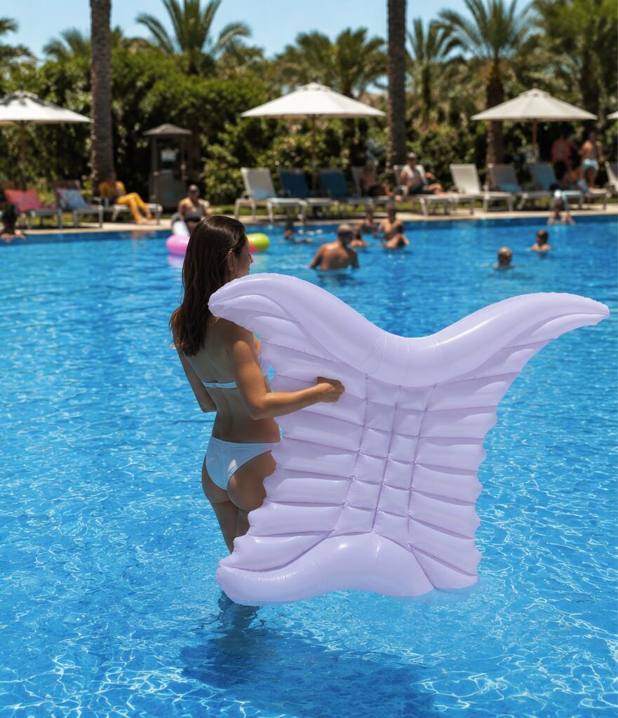 Hinchable Piscina para Adultos Alas de Ángel 202 x 200 cm Vinilo Resistente 2/3
