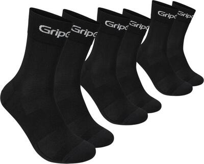 Gripgrab ride regular sokken, zwart (set van 3)
