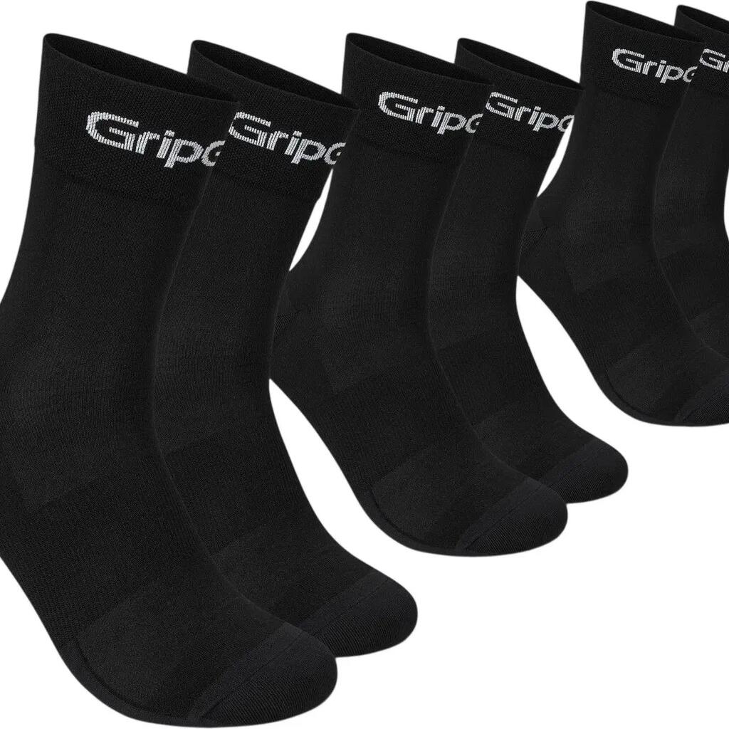 GripGrab Ride Regular Black Socks (3-Pack)