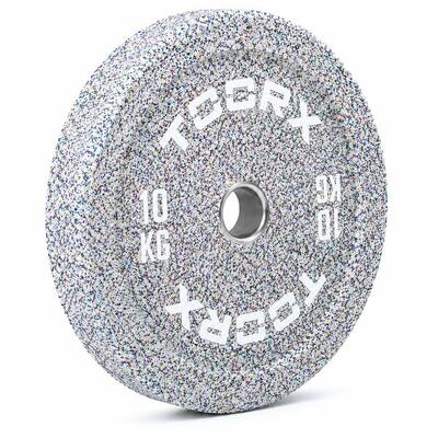 Disco bumper olimpico [piastra peso foro 50 mm] gomma puntinata [Da 5 a25kg]