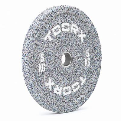 Disco bumper olimpico [piastra peso foro 50 mm] gomma puntinata [Da 5 a25kg]