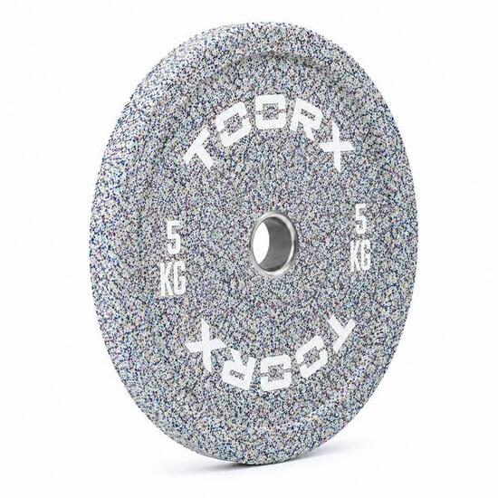 Disco bumper olimpico [piastra peso foro 50 mm] gomma puntinata [Da 5 a25kg]