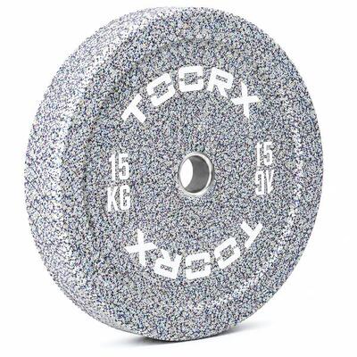 Disco bumper olimpico [piastra peso foro 50 mm] gomma puntinata [Da 5 a25kg]