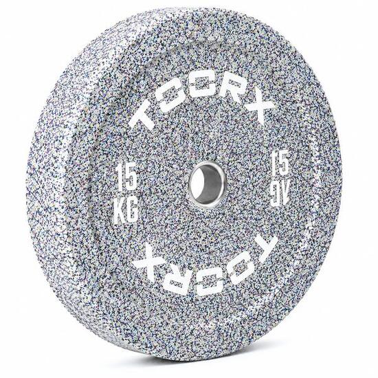 Disco bumper olimpico [piastra peso foro 50 mm] gomma puntinata [Da 5 a25kg]