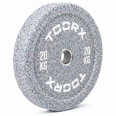 Disco bumper olimpico [piastra peso foro 50 mm] gomma puntinata [Da 5 a25kg]