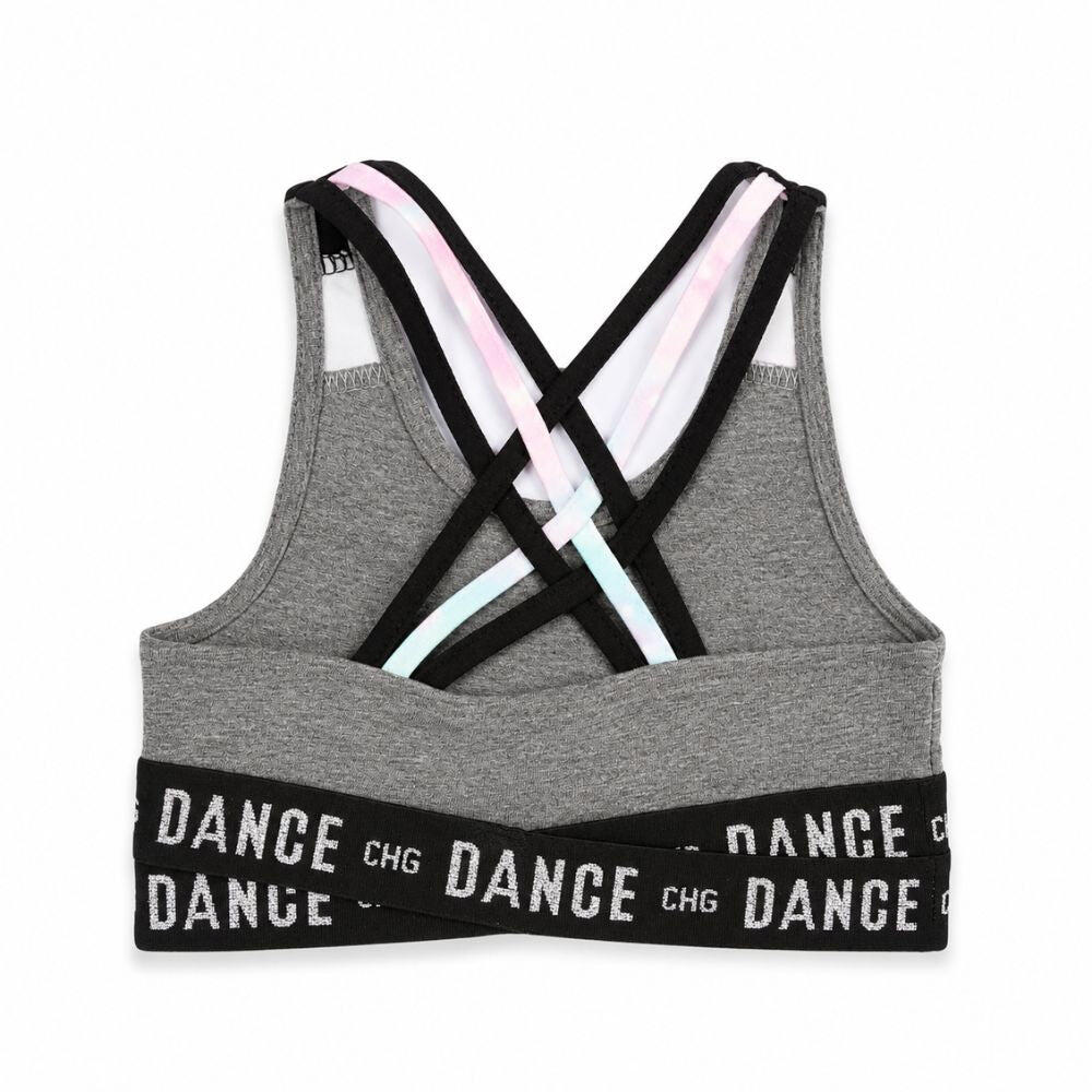 Top deportivo niña gris elástico 3/5