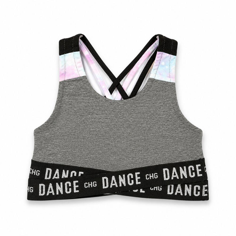 Top deportivo niña gris elástico 2/5