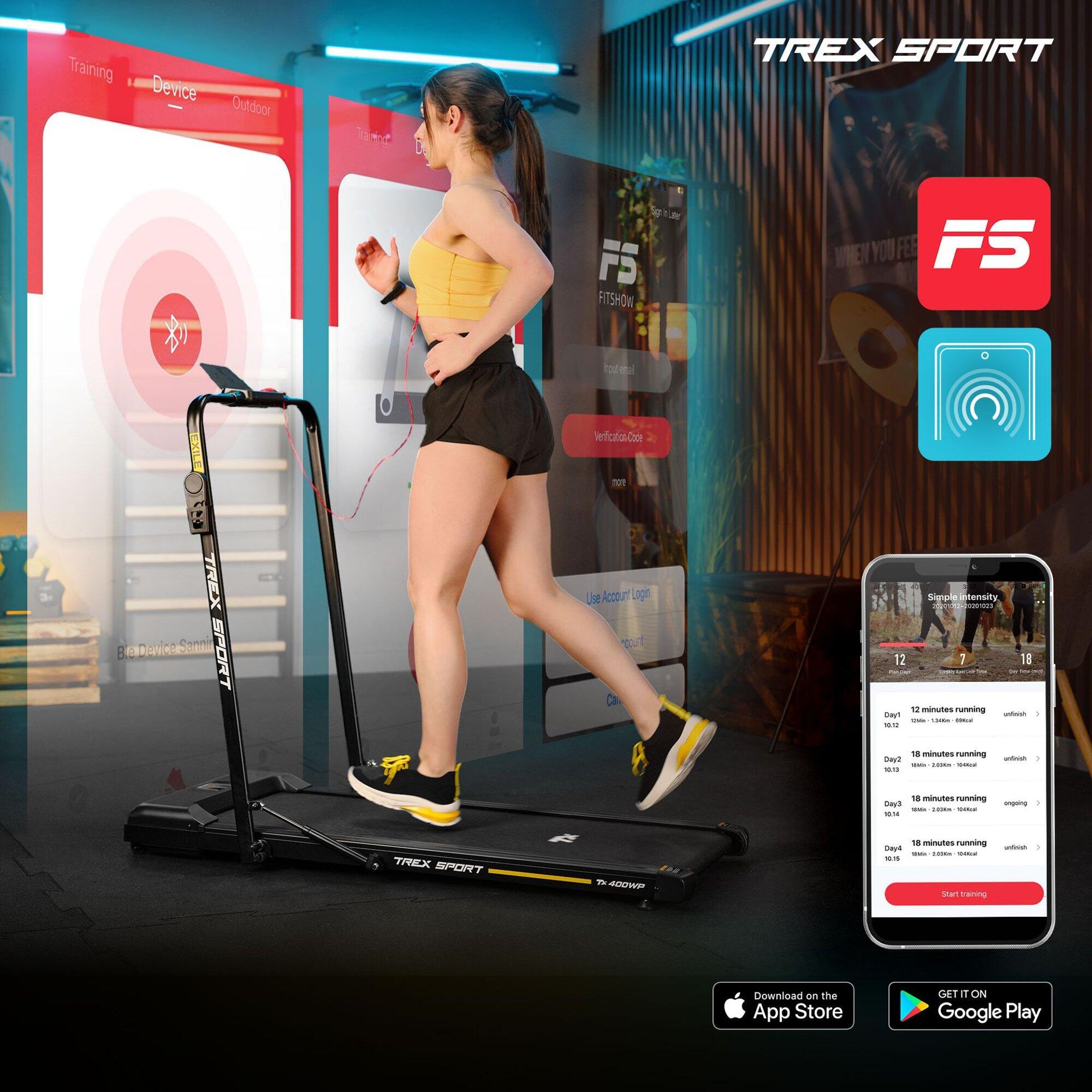 Bieżnia składana domowa Trex Sport EXILE WALK 6km/h WalkingPad z pilotem