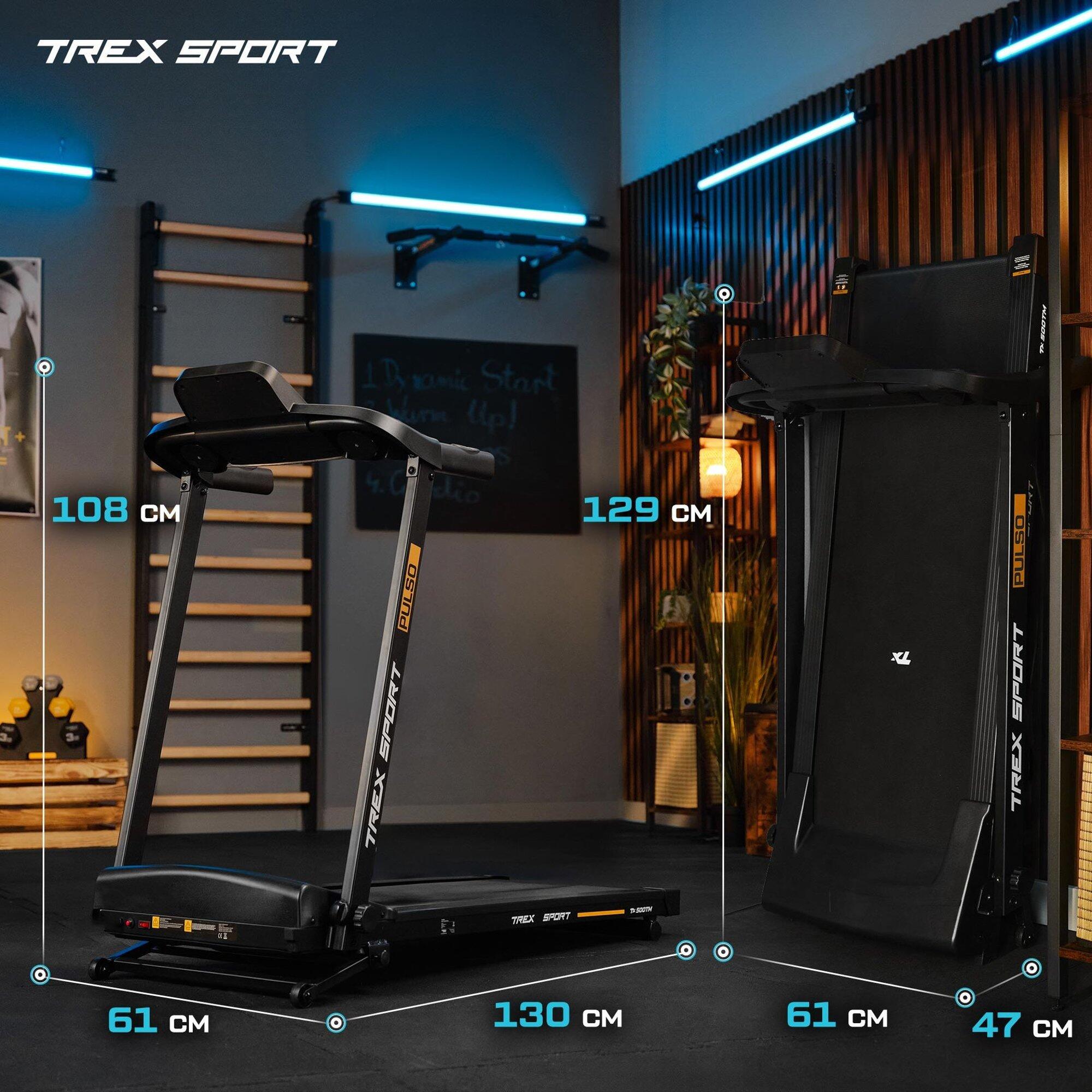 Bieżnia elektryczna składana Trex Sport PULSO GO 8 km/h 12 programów
