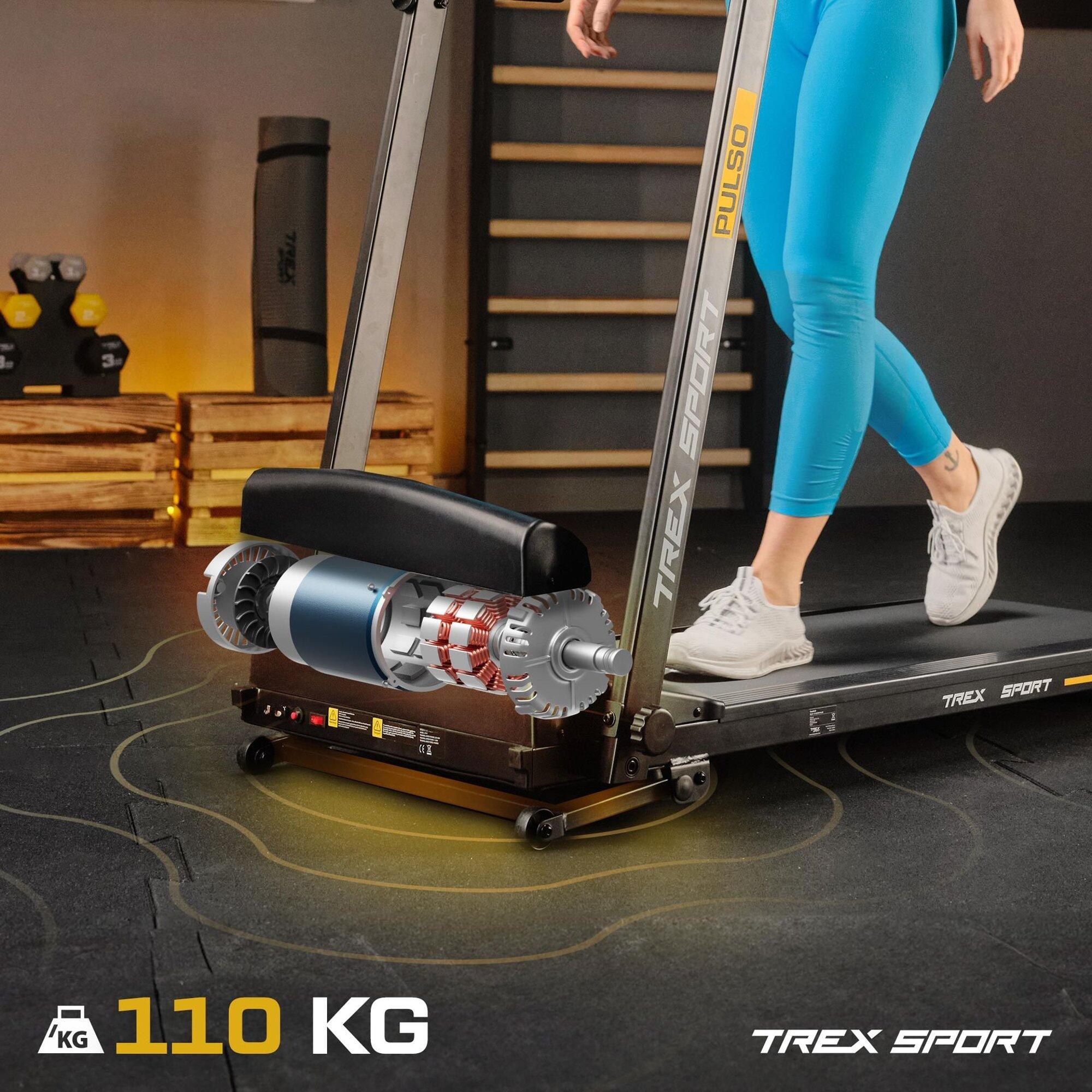 Bieżnia elektryczna składana Trex Sport PULSO GO 8 km/h 12 programów 4/7