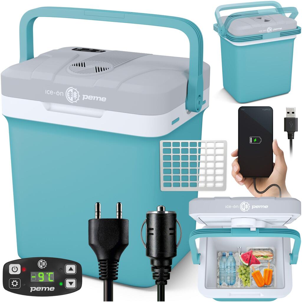 Electric Cooler Peme Ice-on Essential 23 L Portable Car and Camping 12/230V