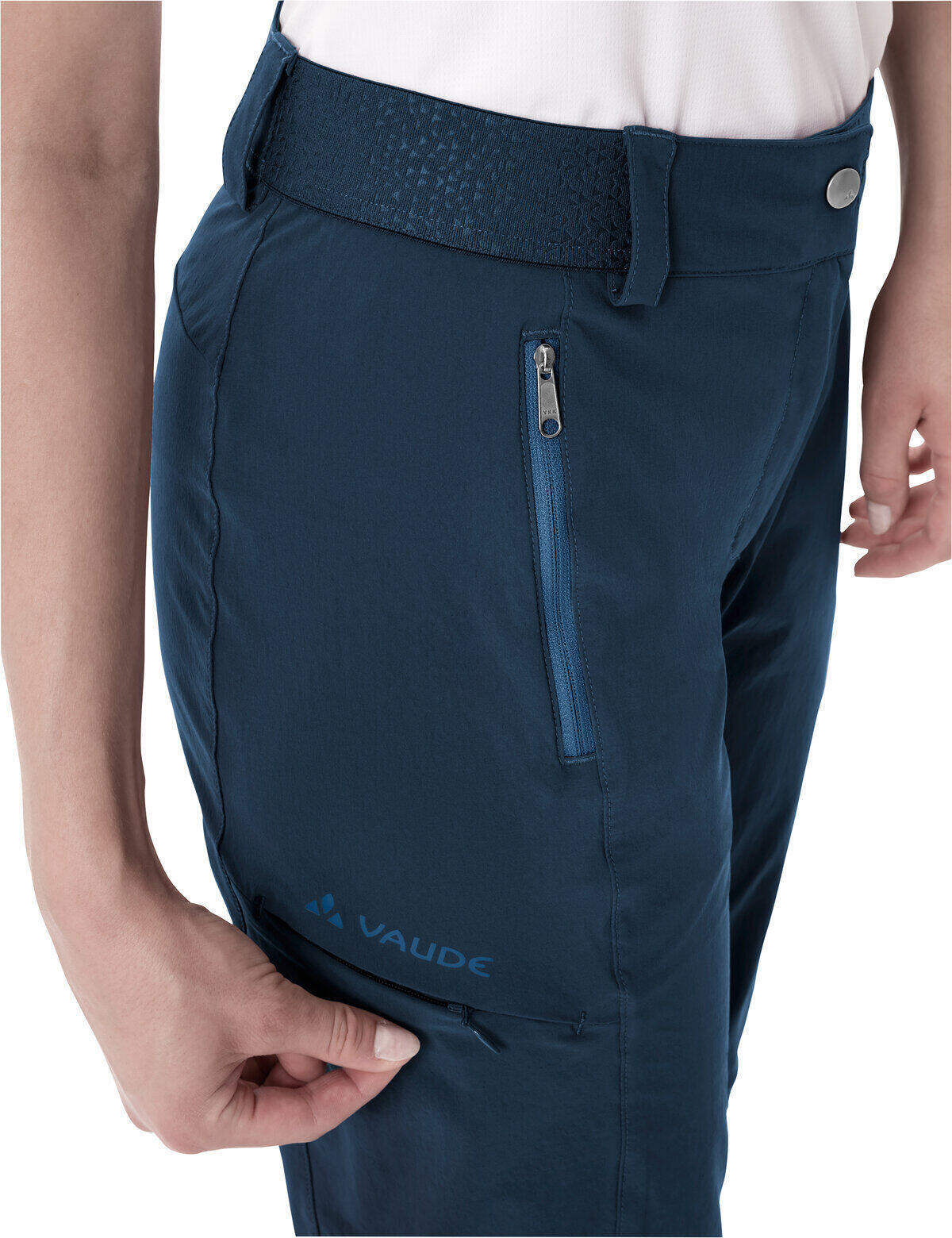 Calças femininas com zíper removível VAUDE Farley Stretch ZO II 5/7