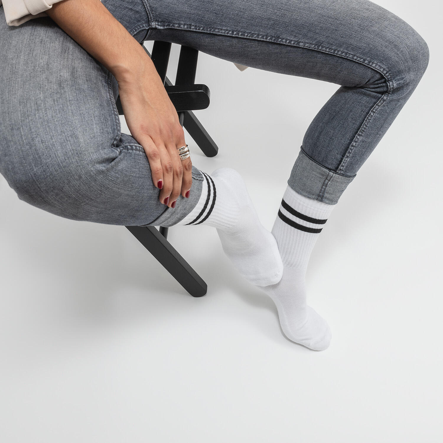 Damen Retro Tennis Socken 6er Pack (Modell: Serena) 2/6