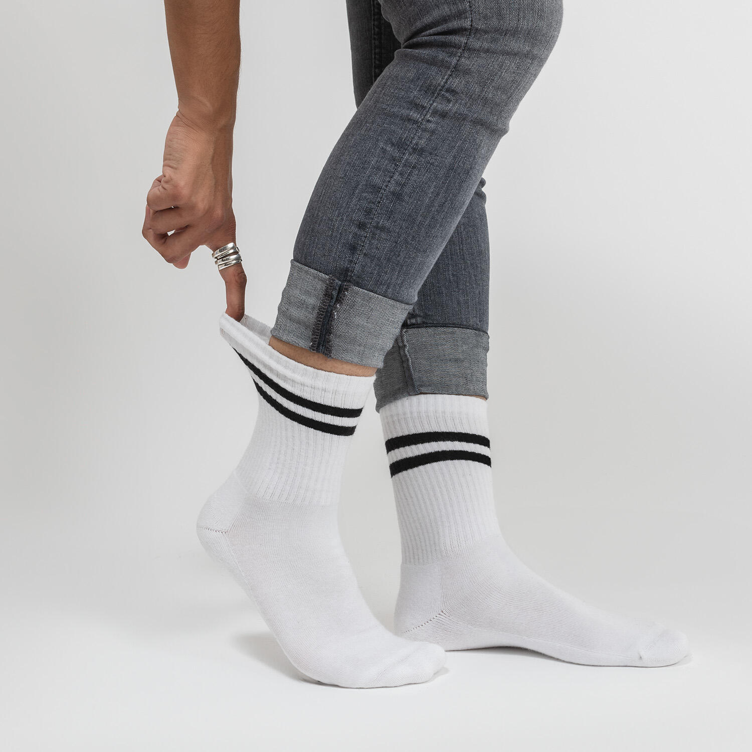 Damen Retro Tennis Socken 6er Pack (Modell: Serena) 4/6
