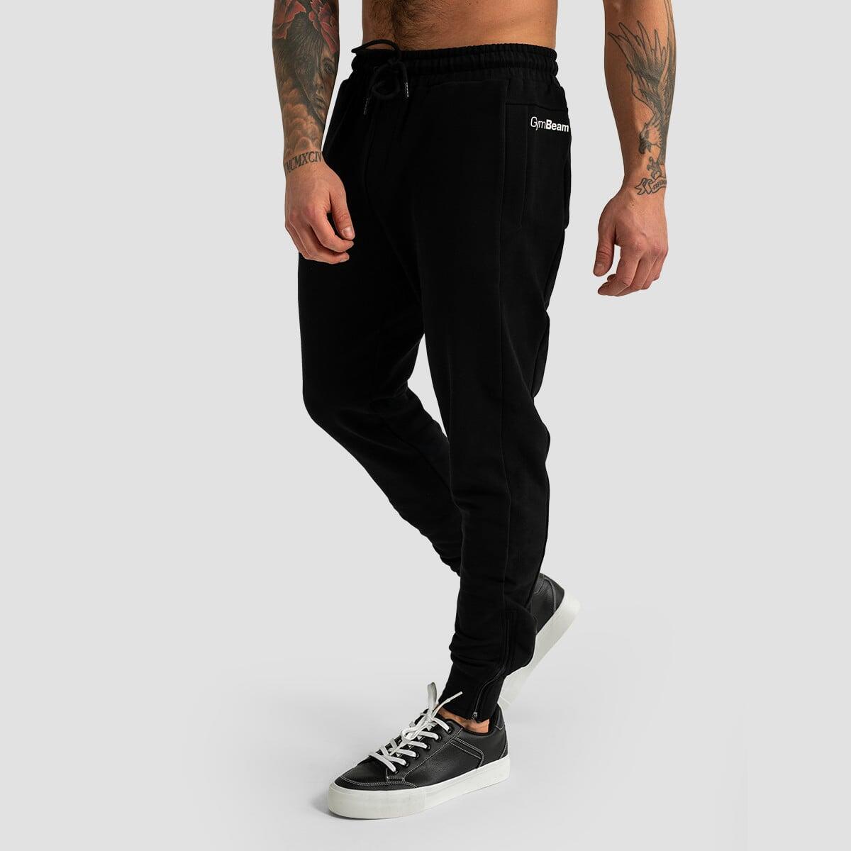 Joggery męskie fitness slim z kieszeniami czarne Limitless 2/7