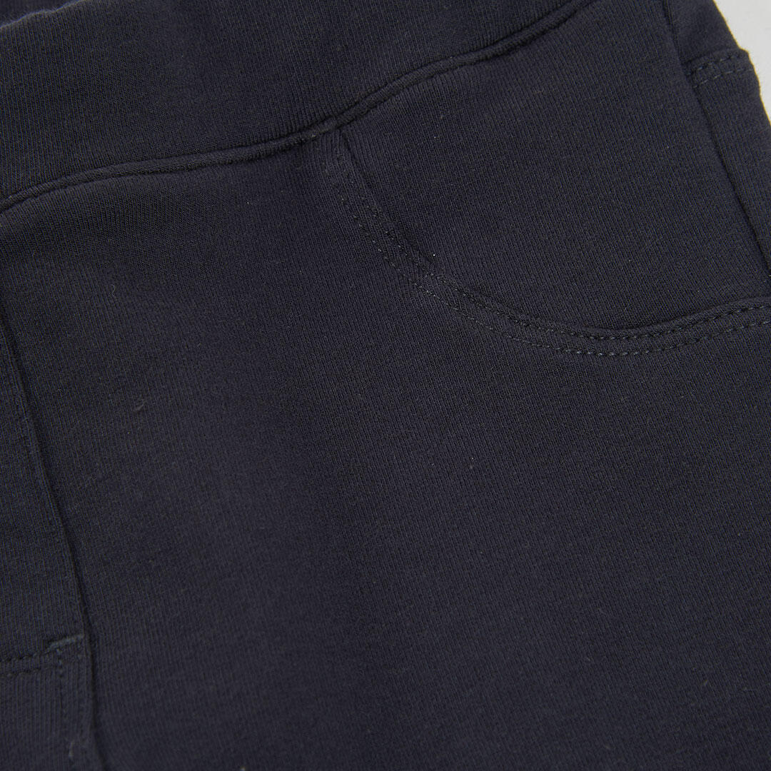 Pantalón felpa niña negro 3/4