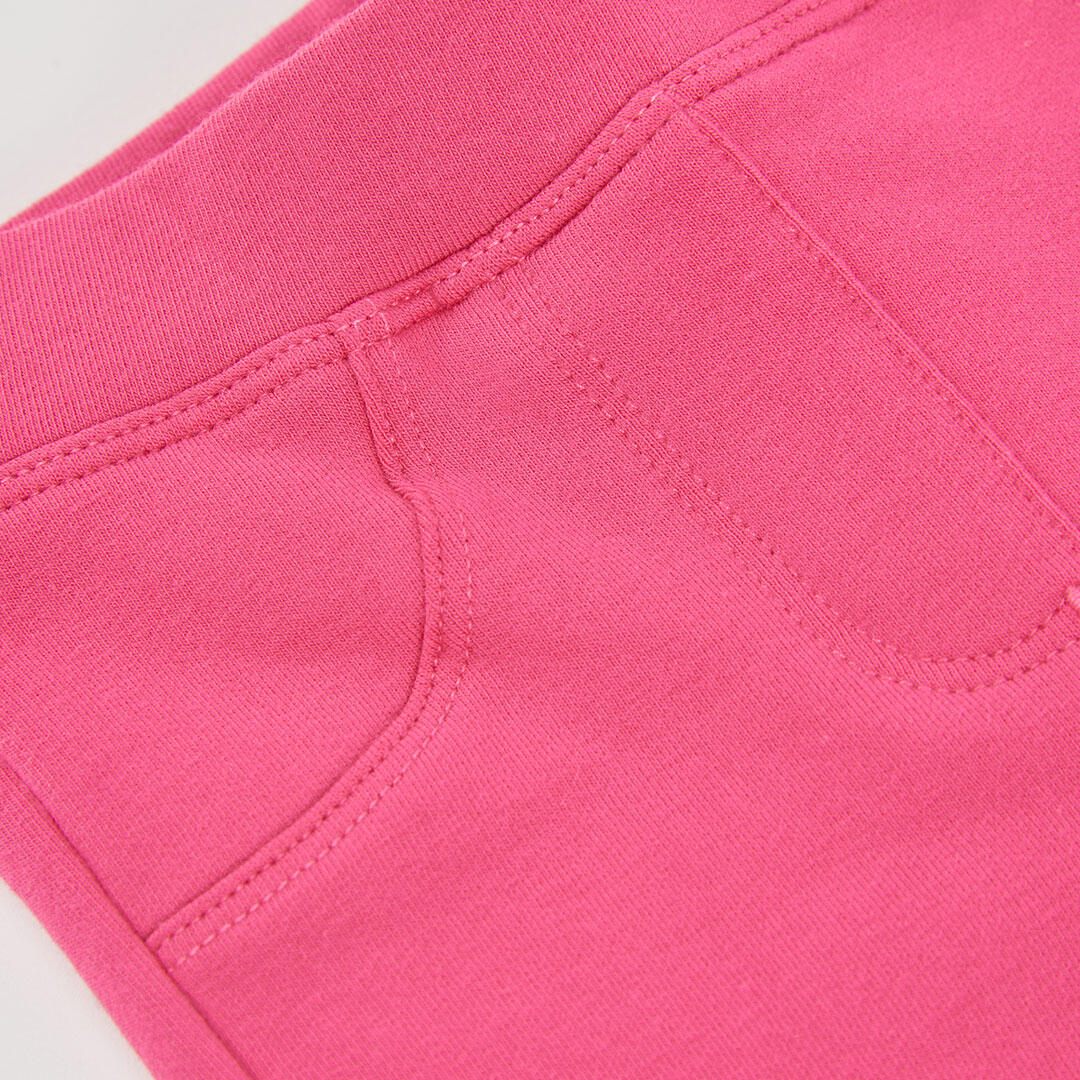 Pantalón felpa niña fresa elástico 3/4
