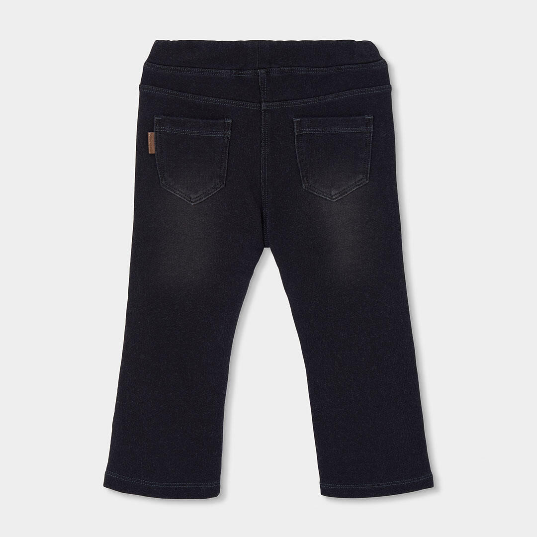 Pantalón felpa denim niña negro 2/4