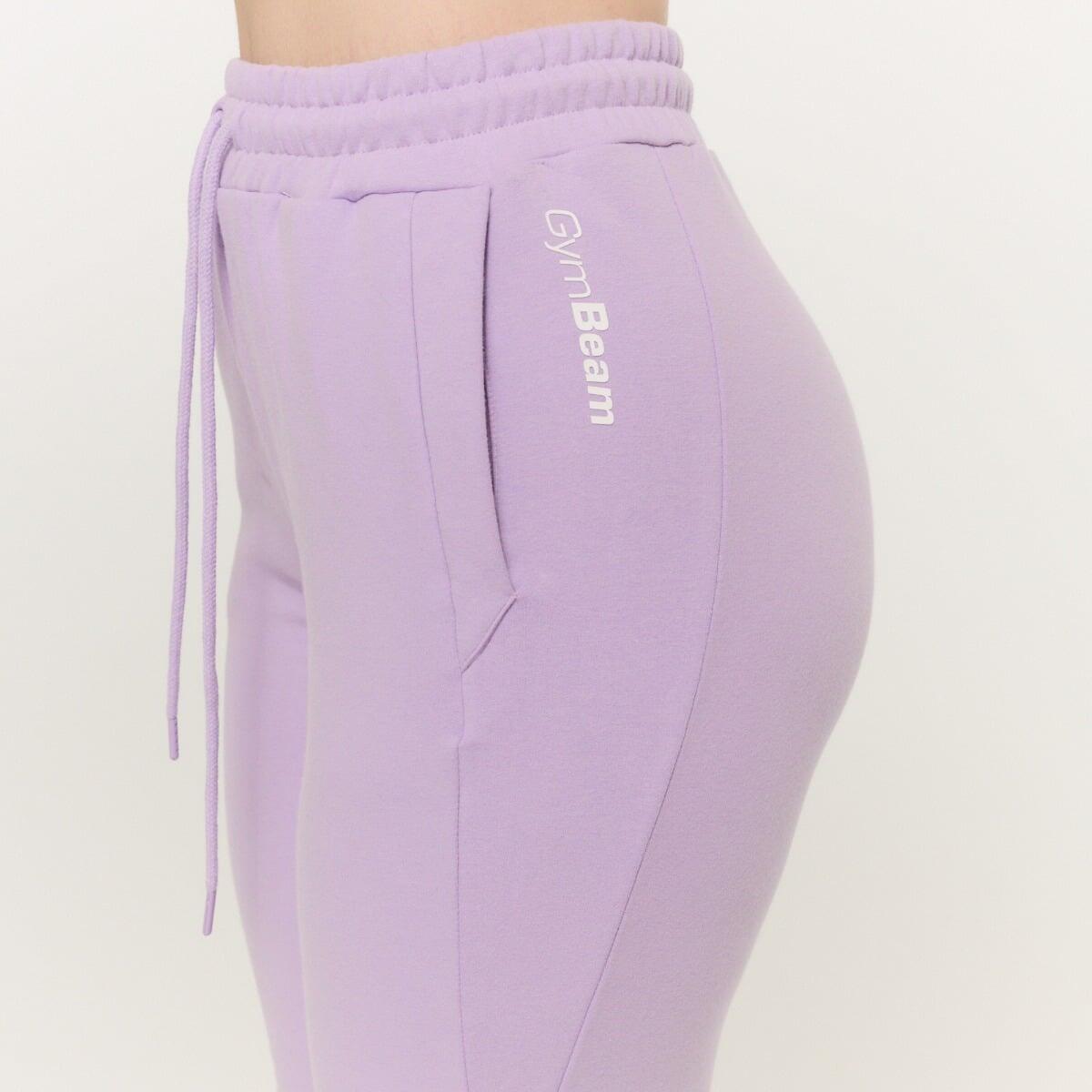 Tepláky dámské fitness slim se šňůrkou levandulové Limitless 2/7