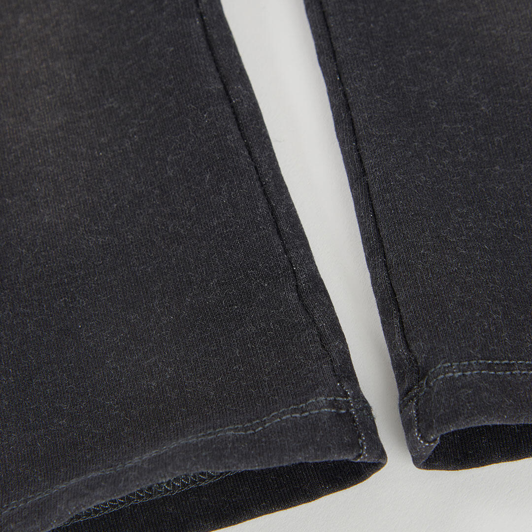 Pantalón felpa denim niña negro 4/4