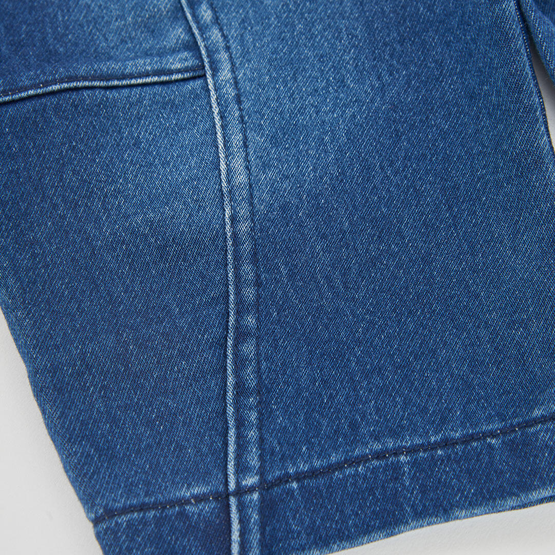 Pantalón denim baggy niño azul con cordón 4/4