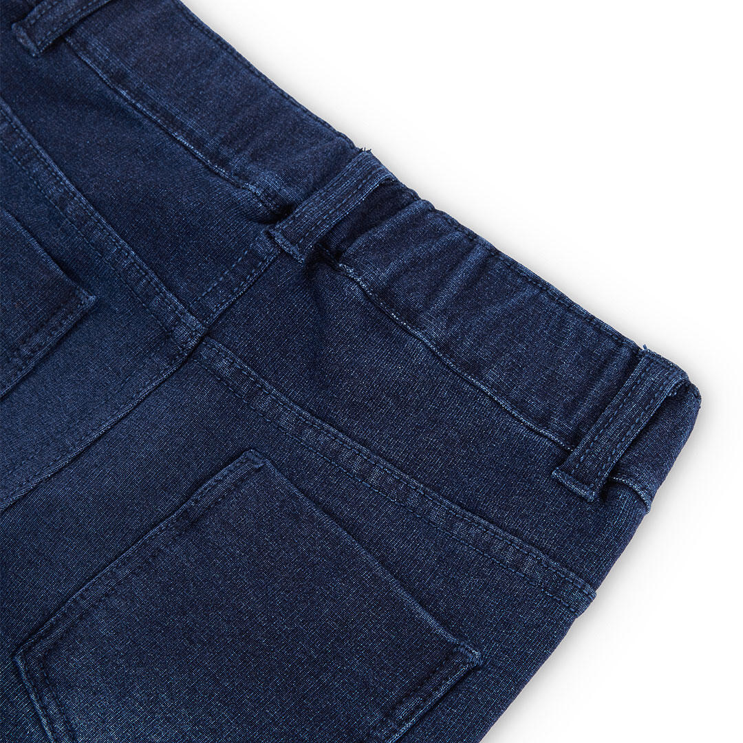 Pantalón niña felpa denim azul 4/4