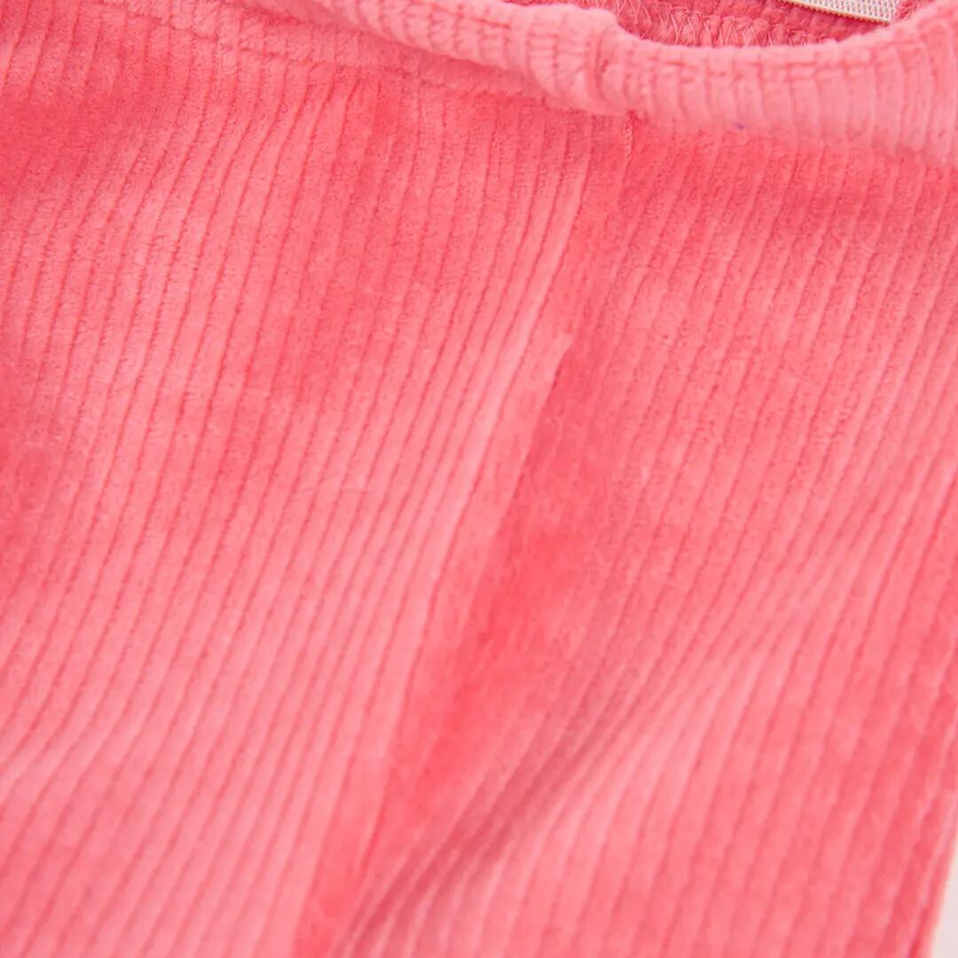 Pantalón pana niña fresa 3/4