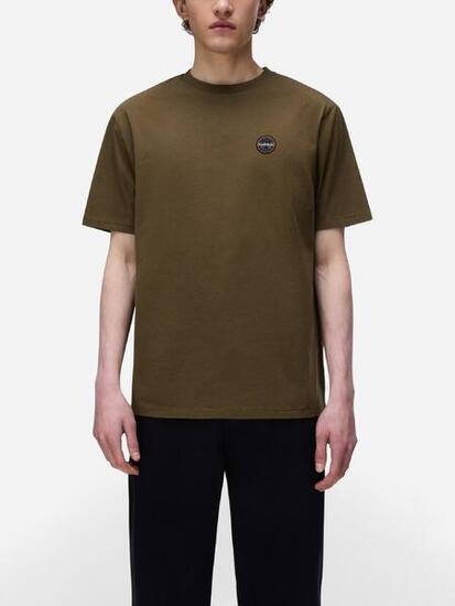 Tee Shirt Napapijri S-badge Ss 1 Dark Olive