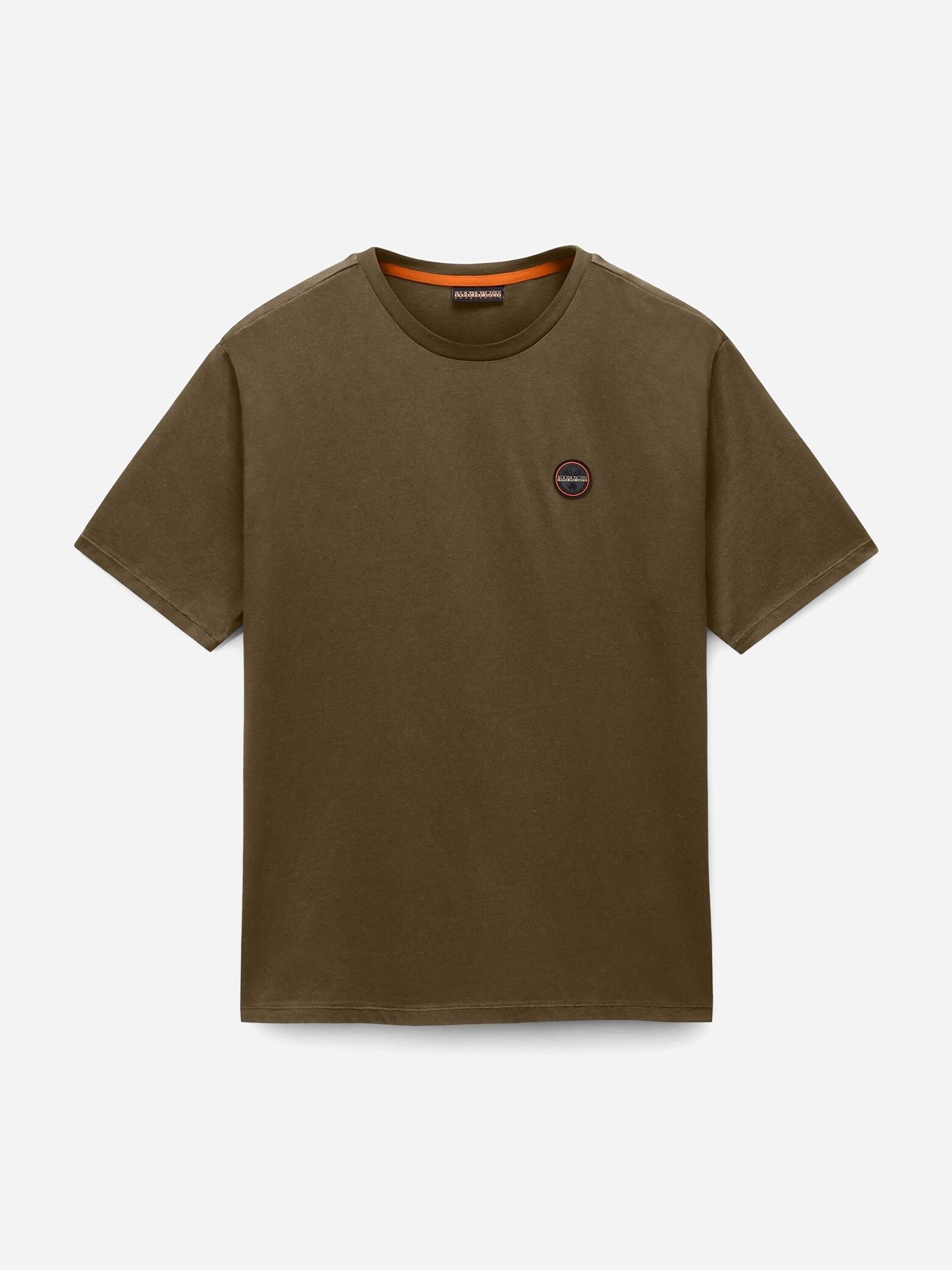Tee Shirt Napapijri S-badge Ss 1 Dark Olive 4/5