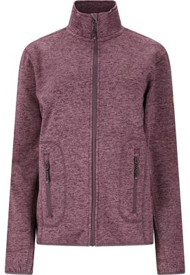 Samanisamani fleecevest dames lange rits fleece light mahogany