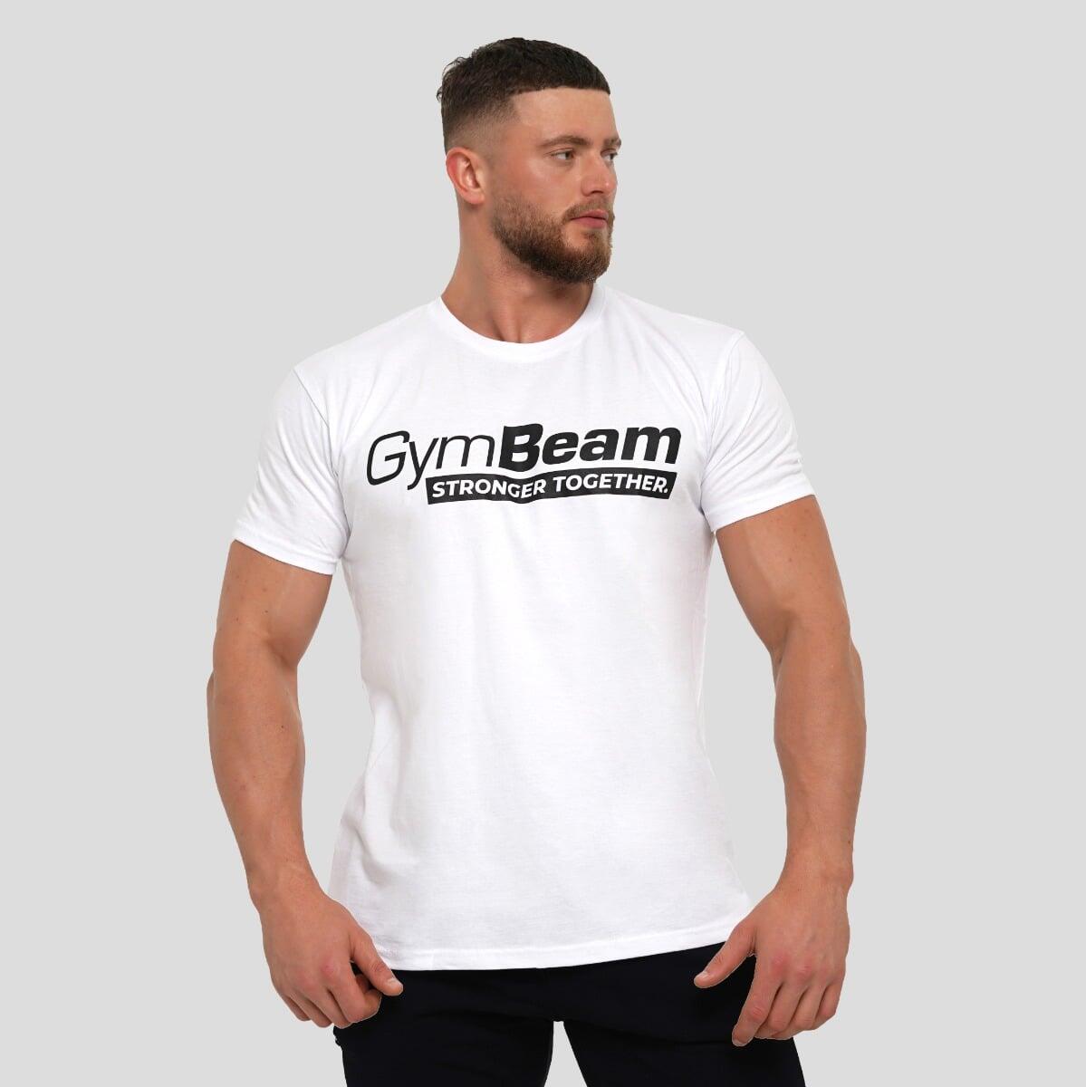 T-shirt uomo traspirante bianca Stronger Together 2/7