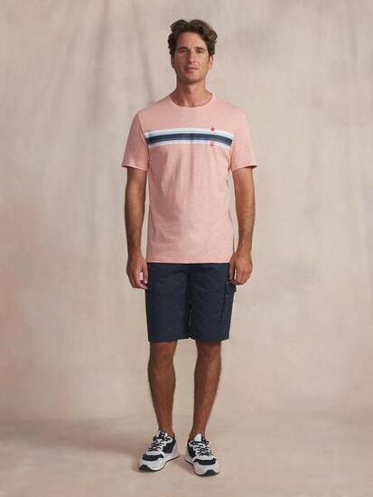 T-shirt manches courtes homme RORRYTEE Orchidée - Coupe ajustée, 100% coton