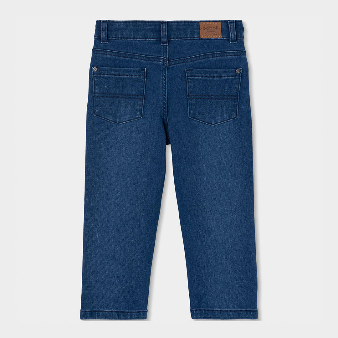 Pantalón niño denim elastico azul 2/4