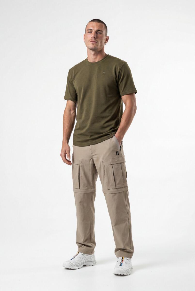 Outdoor T-shirt Merinowol - Heren - SOLX - Olijfgroen 2/4
