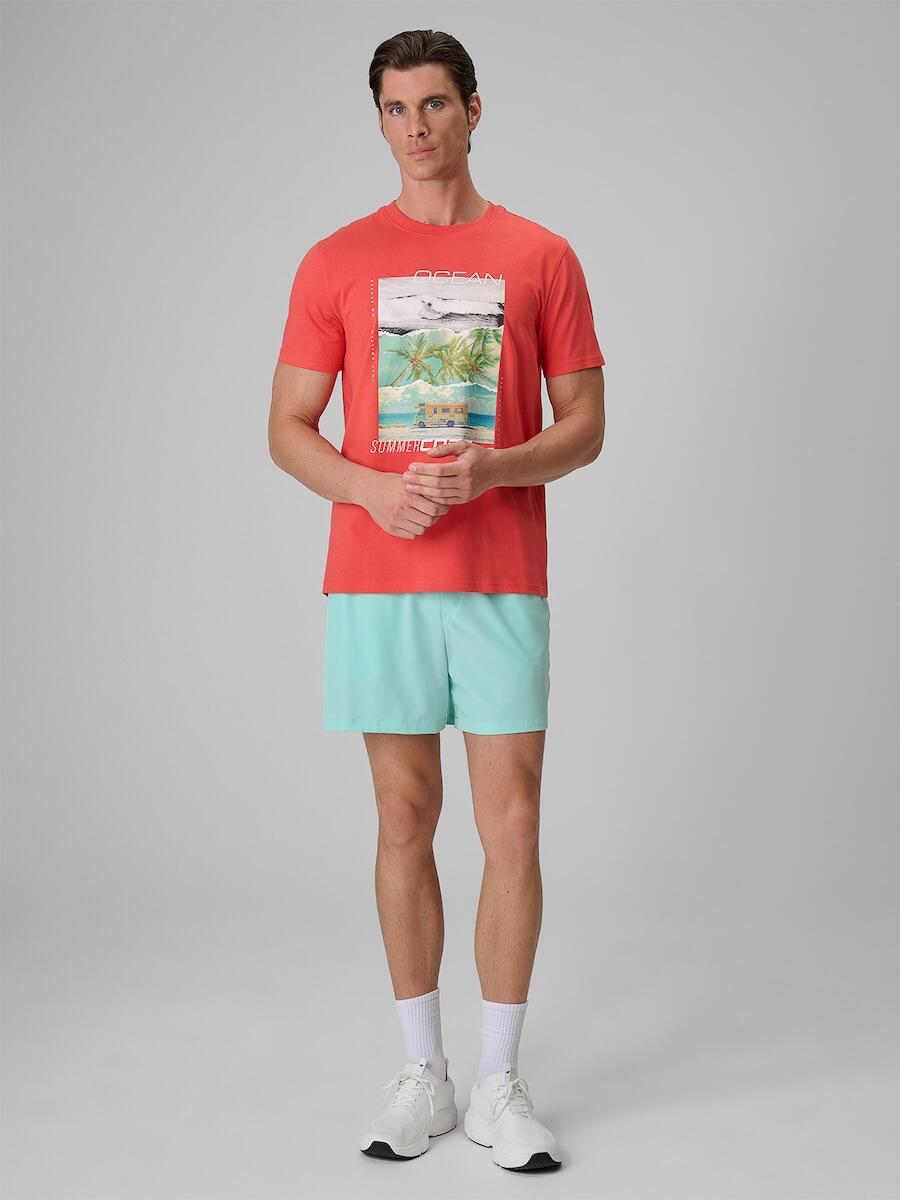 T-shirt regular z nadrukiem męski 4F 4FRSS26TTSHM4304 3/7