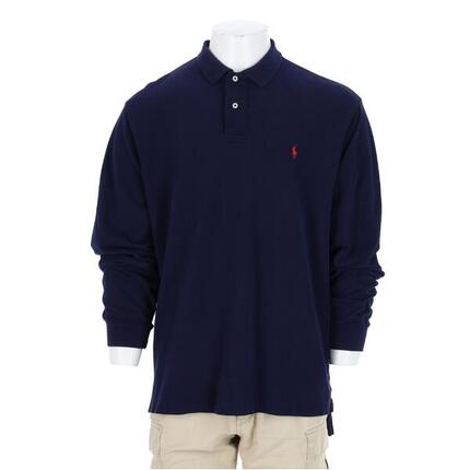 Seconde vie - Polo manches longues Homme Marine - Excellent
