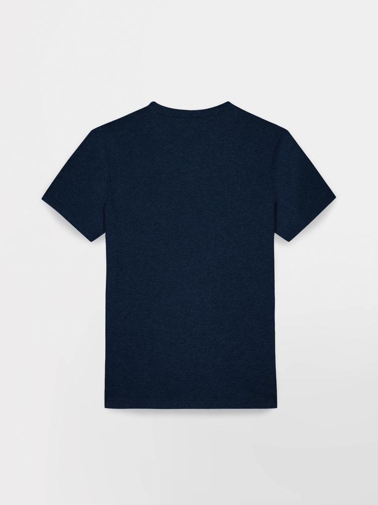 T-shirt manches courtes homme BLAKETEE Navy - coupe slim, 100% coton 5/5