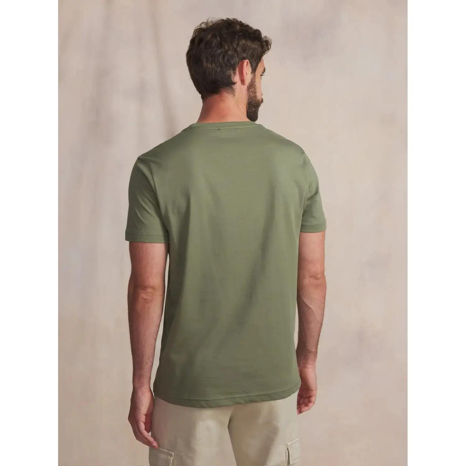 T-shirt - Homme - Col rond, manches courtes - KERANTEE - Vert 5/5