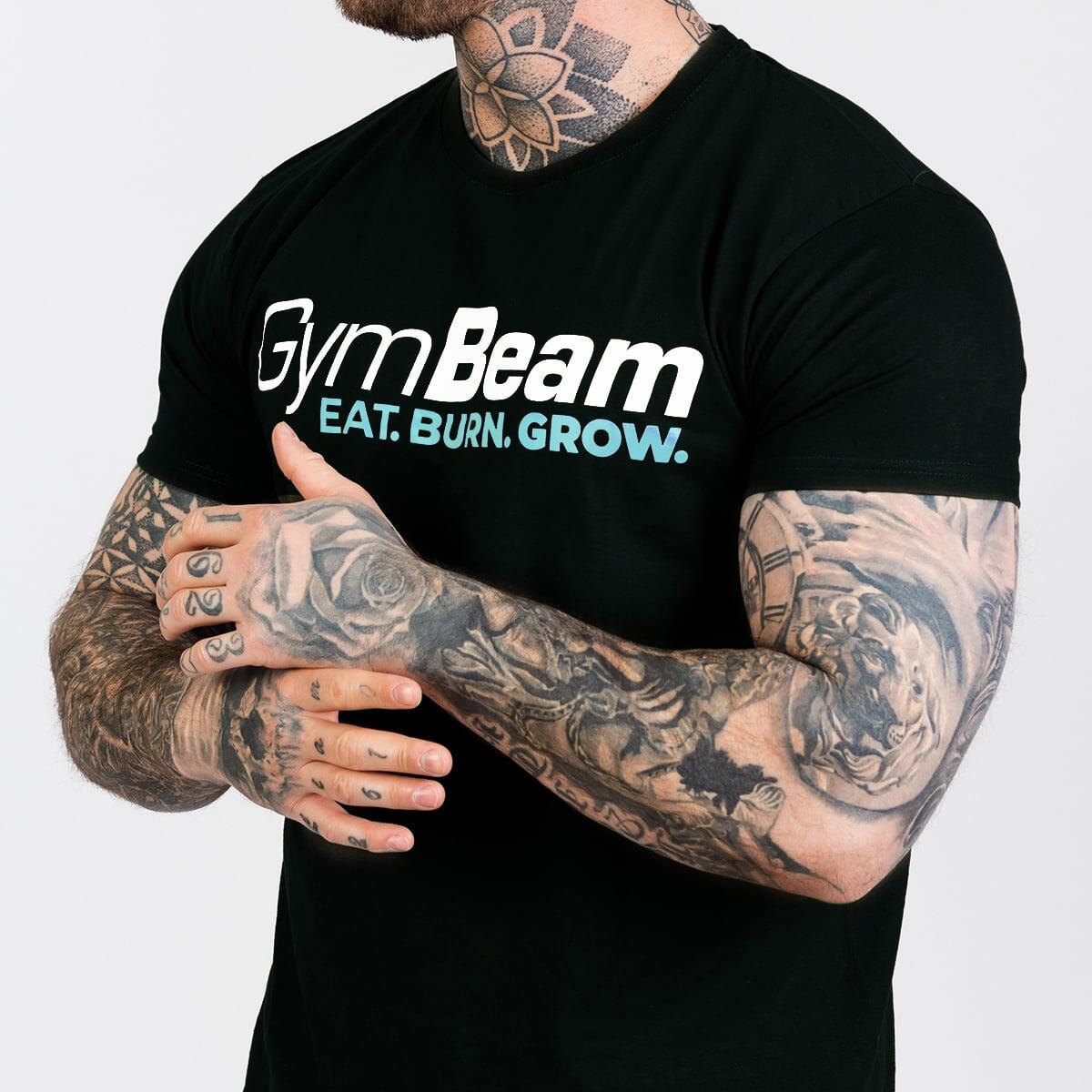 Tričko pánské fitness regular fit černé Grow 2/6