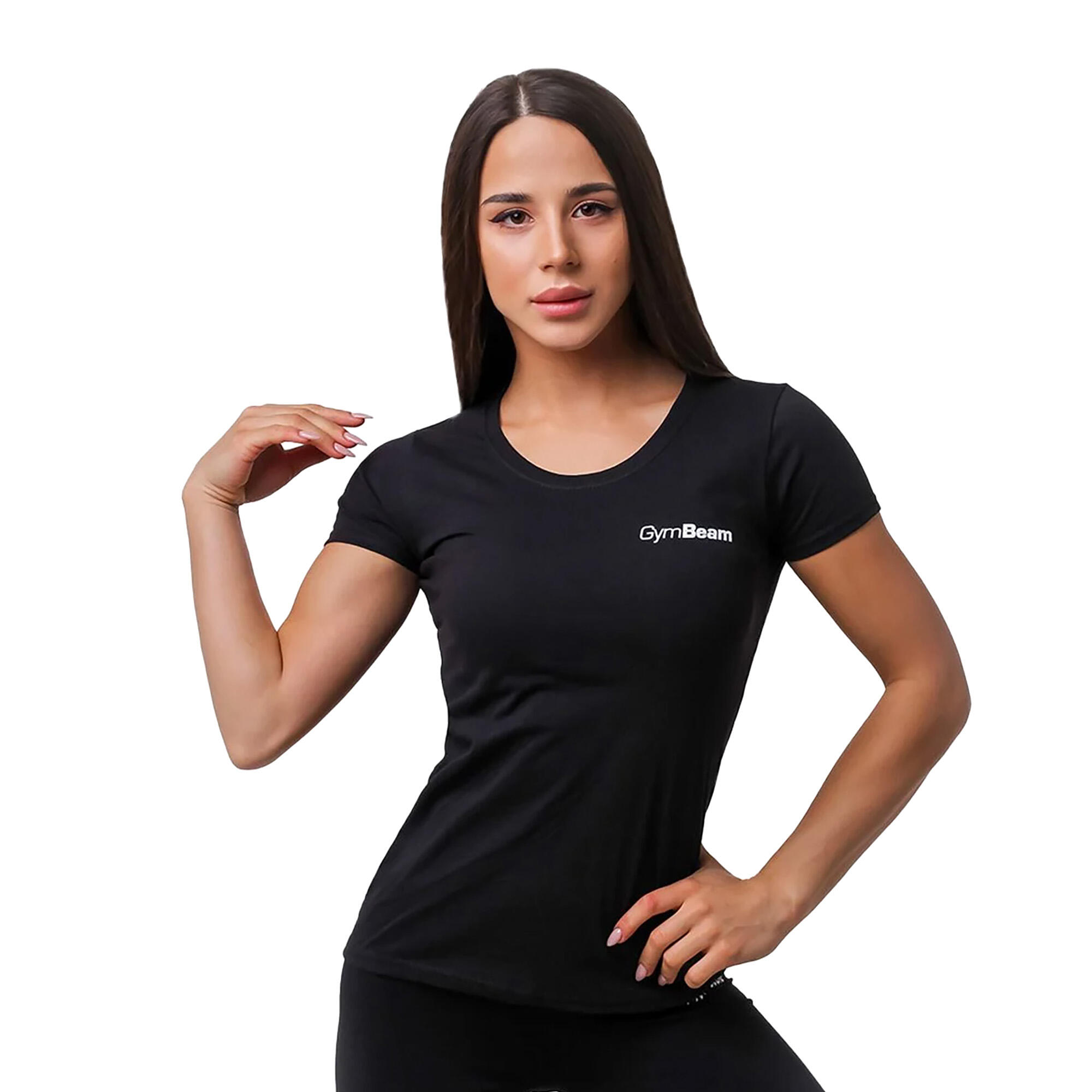 Tričko dámské fitness slim černé Basic 4/5